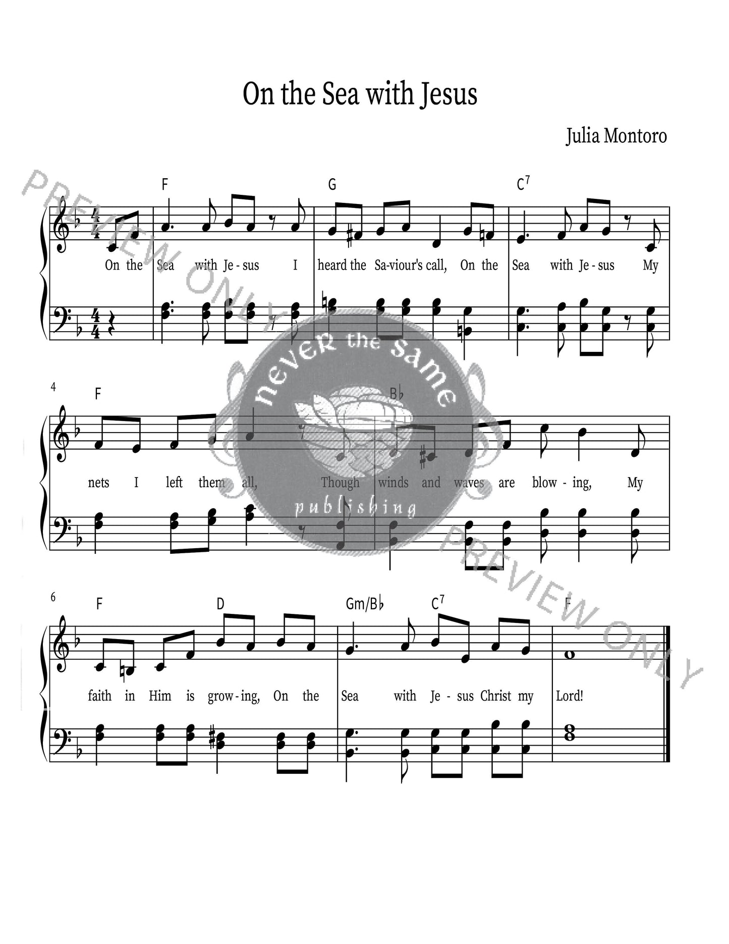 On The Sea With Jesus Chorus