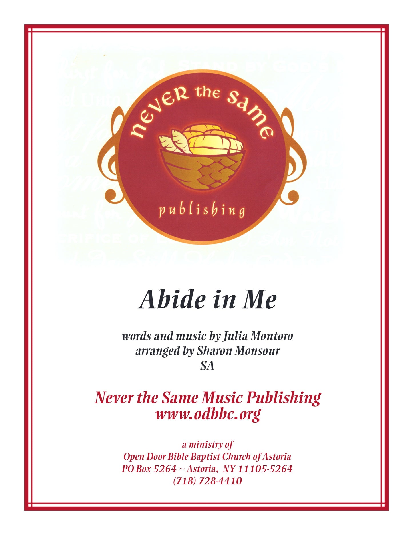 Abide In Me