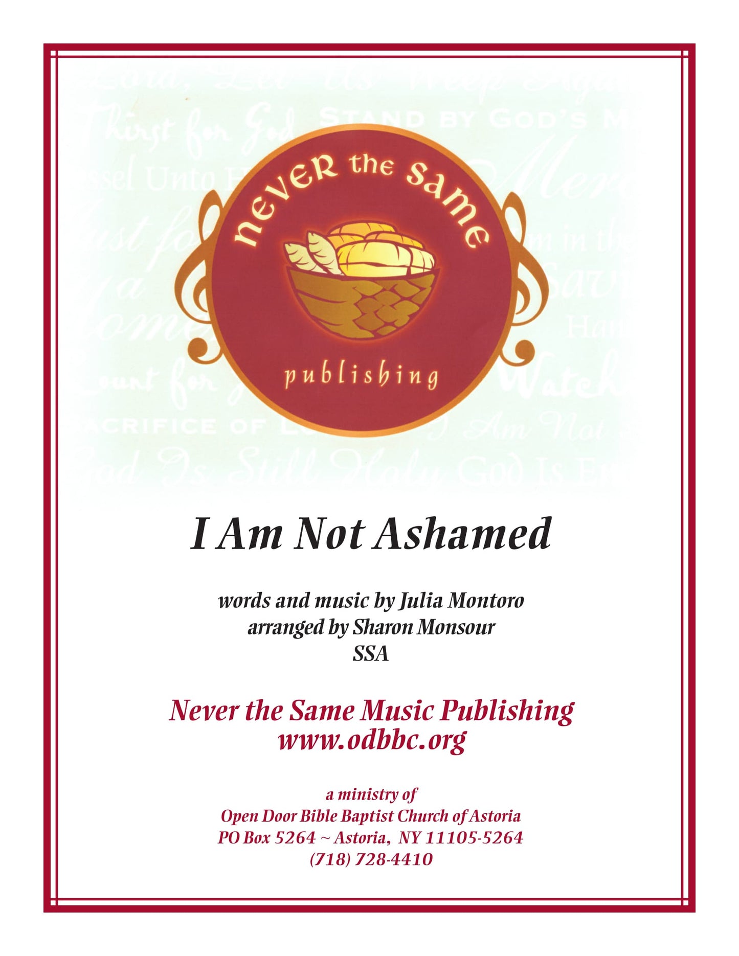 I Am Not Ashamed