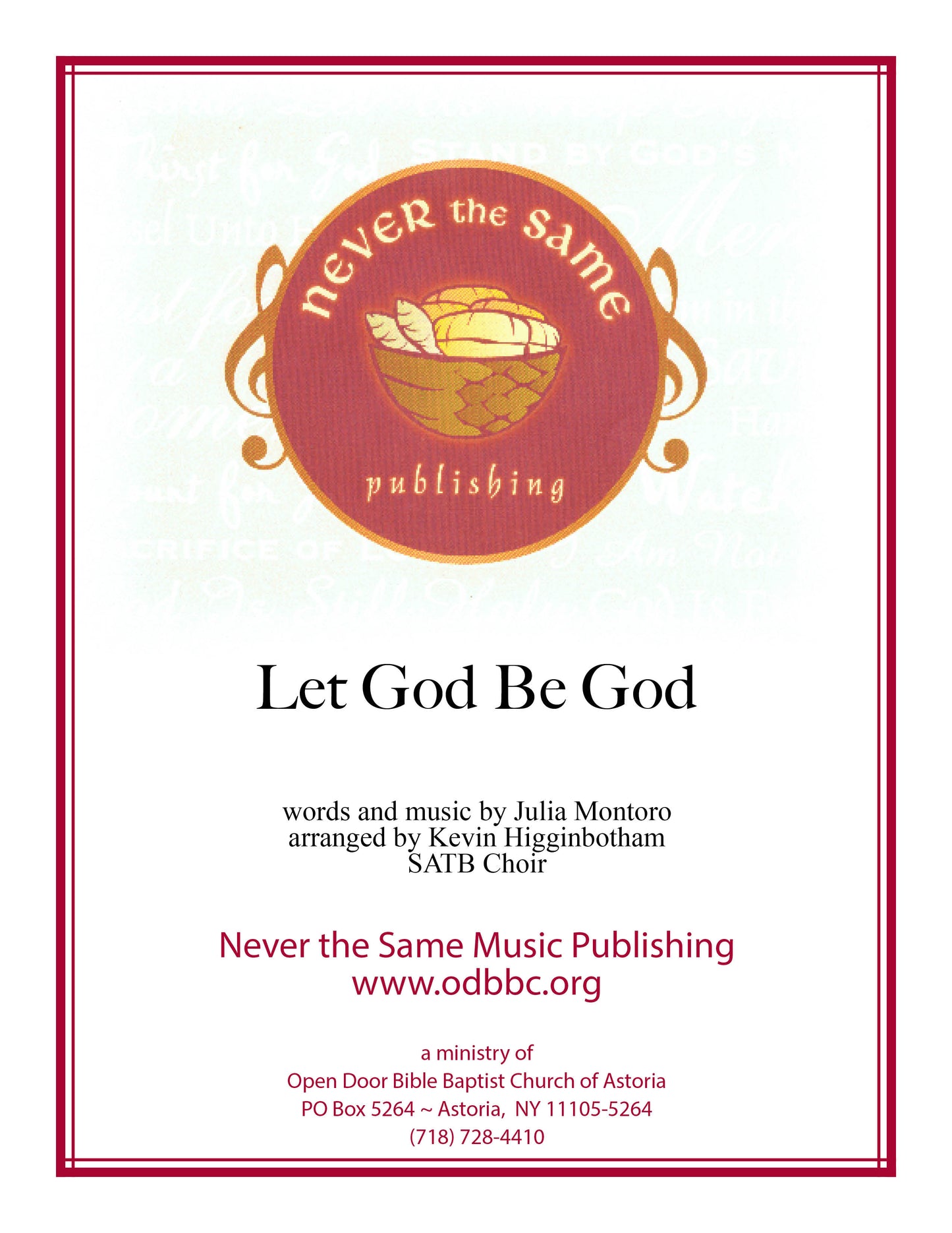 Let God Be God